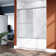 58'' - 60'' W x 57.38'' H Bypass Semi-Frameless Tub Door with Frosted Glass