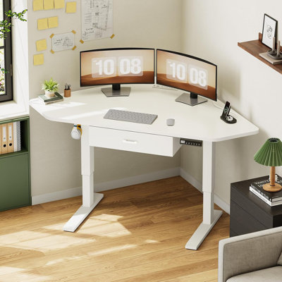 L Shaped Desk With Storage Shelves, 62.6" U Shaped Computer Desk by 17 Stories