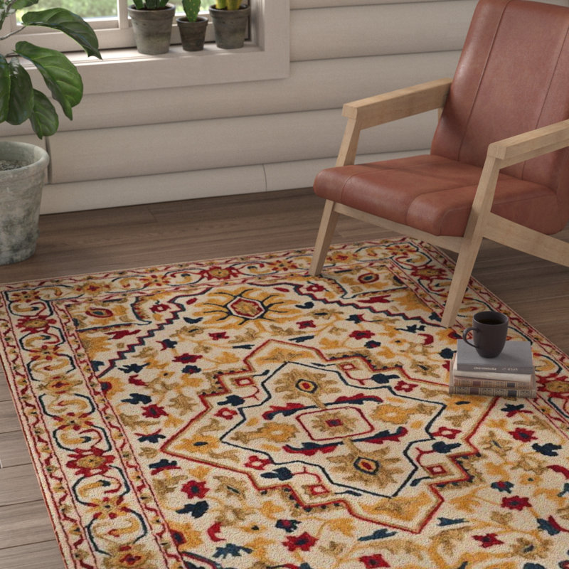 Vahakn Hand Tufted Wool Oriental Rug, Rectangle 8' x 10'