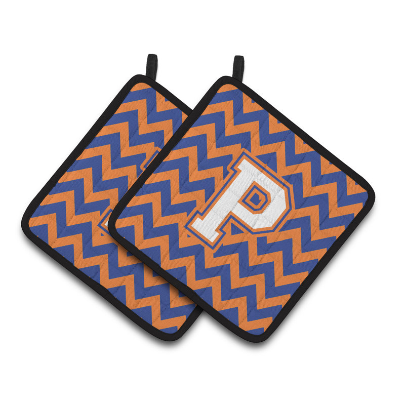 Poignée à chevrons, P, Bleu/orange