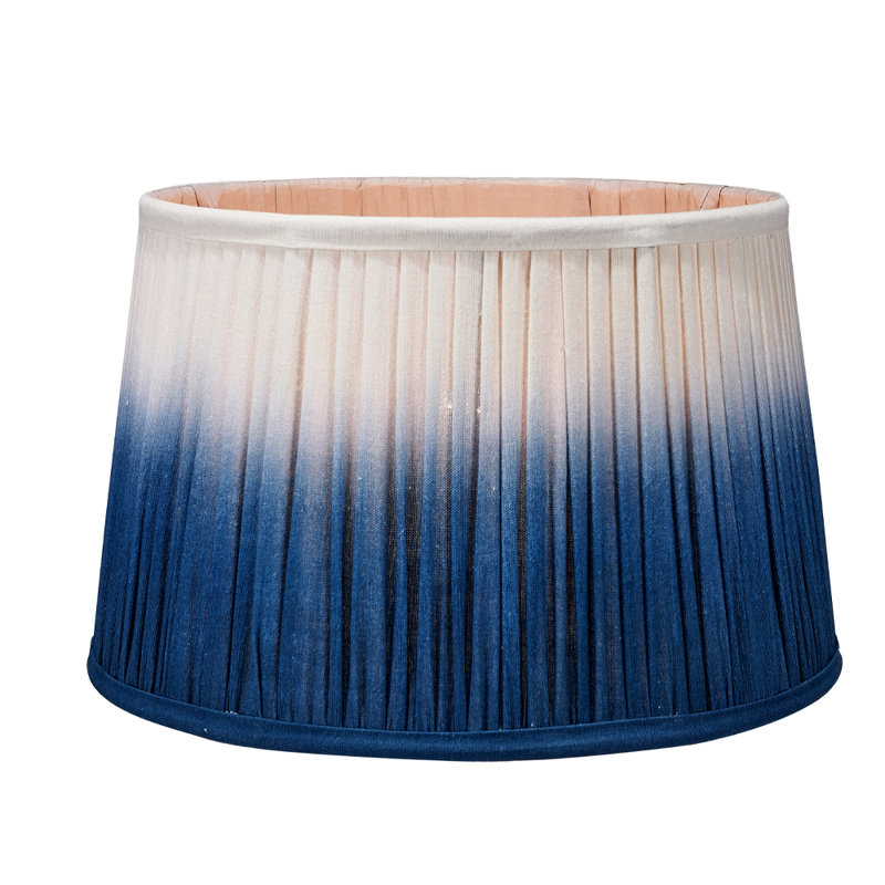 Scallop Cotton Empire Lamp Shade ( Uno ), Blue, 15cm H x 25cm W x 25cmD
