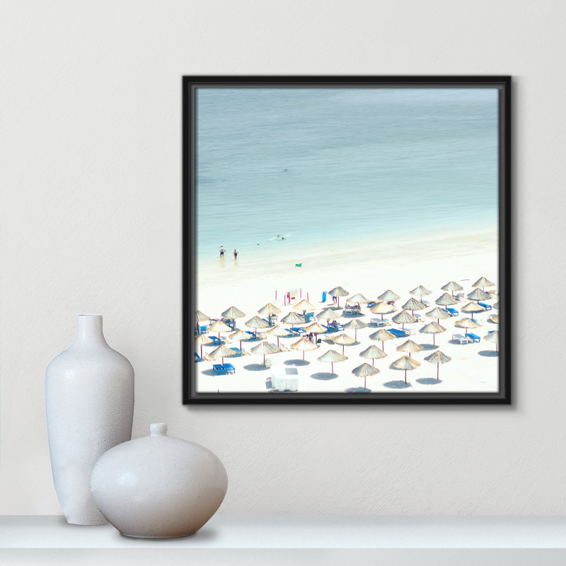 «Sesimbra I» par Ingrid Beddoes - impression, Toile avec cadre noir, H 17,5 po x l 17,5 po x P 2 po