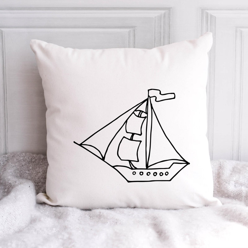 Nautical Sea Life_472 - Coussin décoratif inclus, H 18 po x l 18 po