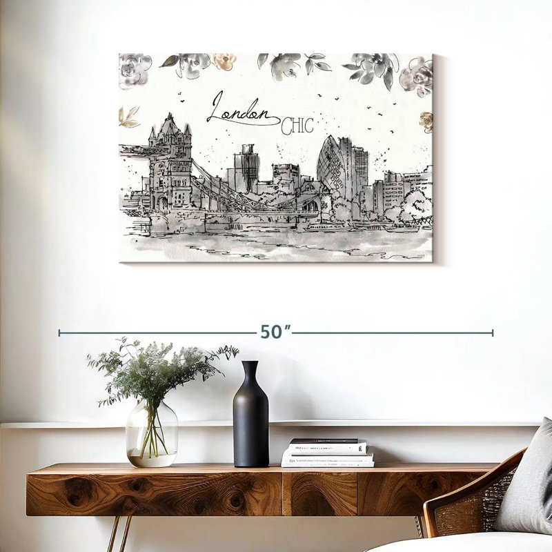 Tergel Skyline Sketches IV, 24" H x 36" W