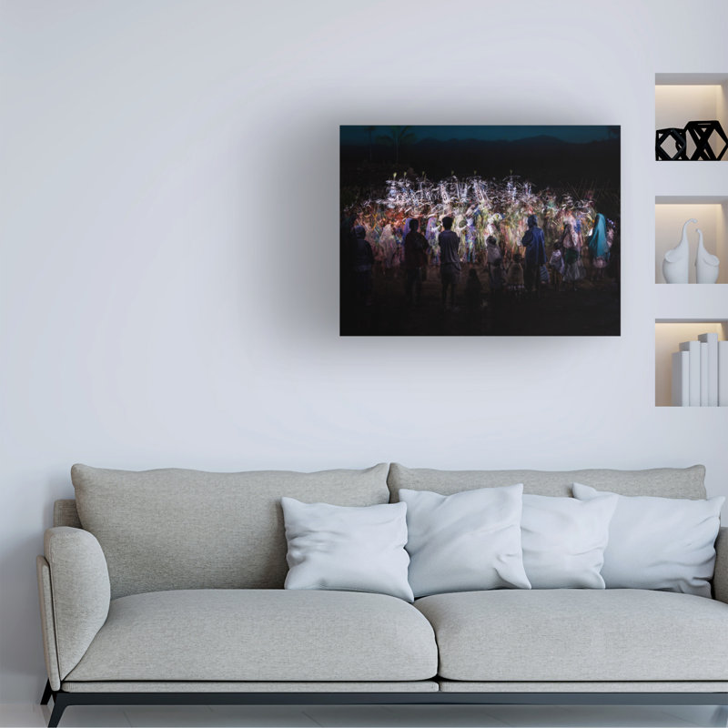 Geoff Husa Mibu Spirit Dance Remake Canvas Art, H 35 po x l 47 po