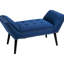 Banc bleu avec structure stable en bois d'hévéa moderne en bleu, s'adapte aux besoins des chambres et des salons