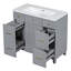 Meuble-lavabo simple 36 po avec plateau en résine Zeda