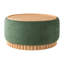 Repose-pieds de rangement rond de 29 po avec pieds en bois massif, table basse moderne avec couvercle réversible, structure en bois, repose-pieds en chenille pour le salon, aucun assemblage requis-1206698168