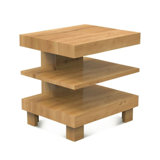 Alpine 24" Side Table In Natural Distressed Oak