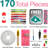 Bracelet Making Kit - 170pc Embroidery Floss Thread & Friendship Bracelet String Kit
