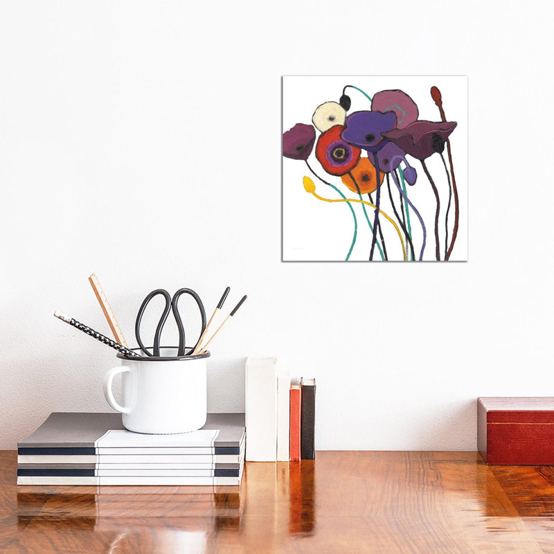 Jewel Tones On White by Shirley Novak - Wrapped Canvas Painting, 30.48 cm H x 30.48 cm W