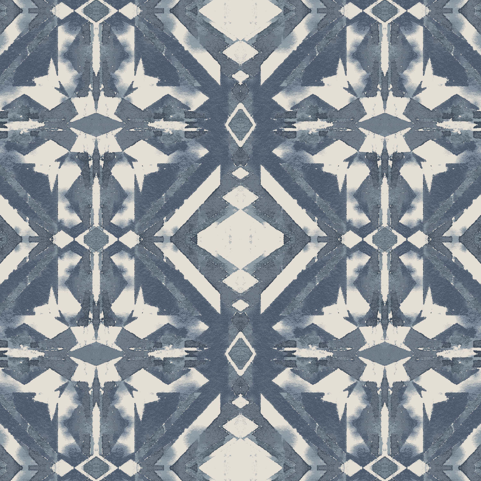 Tilly Upholstered Headboard, Twin, Asha Blue Ikat