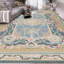 Hand-Knotted High-Quality Blue and Gold Area Rug