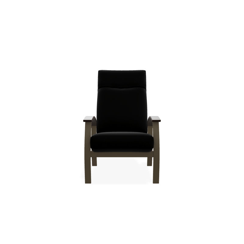 Chaise de patio inclinable avec coussins Askar, Noir 5A, Blanc P50, Bois de plage texturé