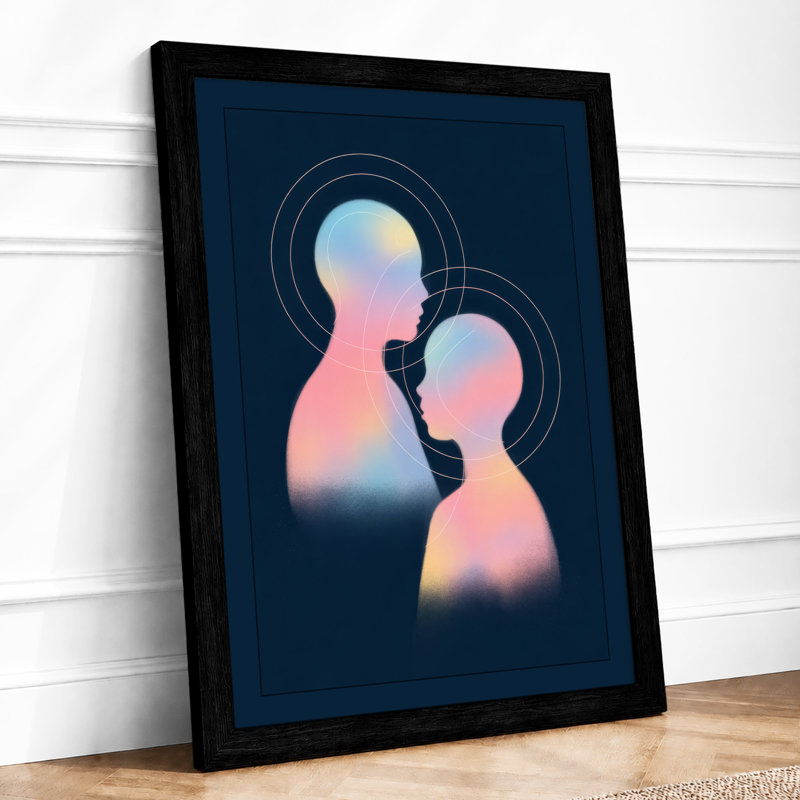 Minds Meeting Modern - Framed Print, A3 - 42.0 x 29.7 cm, Black