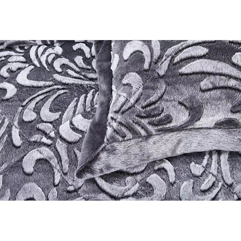 Bedspread with Pillow Shams Included, Double Bedspread + 2 Standard Shams, Grey