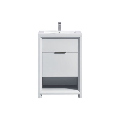 24.01'' Single Bathroom Vanity with Acrylic Top