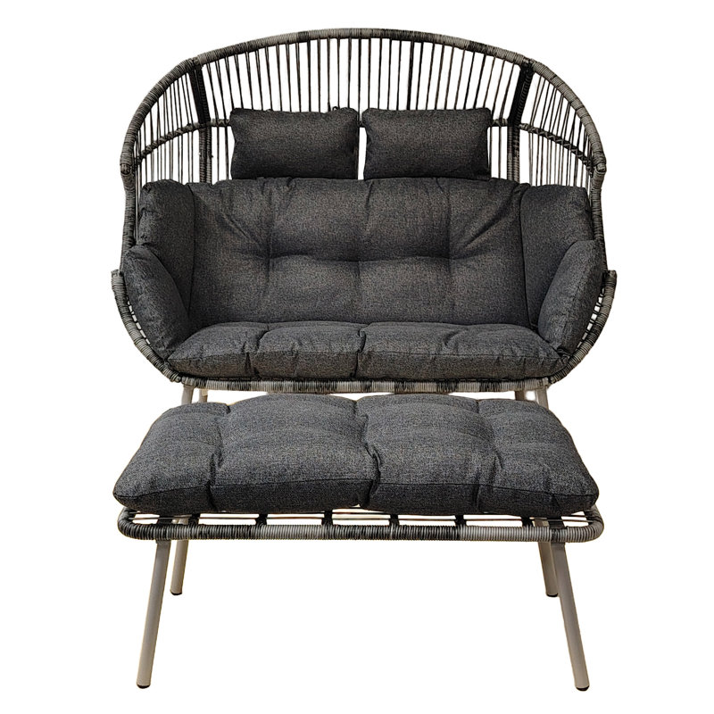 Cocona 2 Seat Standing Egg Chair, Grey