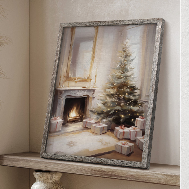 Christmas Holiday Art -Series 2-CCCIII Framed Print - Solid Wood, 30" H x 24" W
