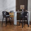 Ensemble de 2 tabourets de comptoir pivotants de 33,25 po, avec tabourets de bar à hauteur de comptoir avec structure en bois d'hévéa massif, dossier, repose-pieds, tabourets de bar sans accoudoir pour bar personnel, comptoir de cuisine