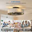 Ventilateur de plafond à profil bas 20 po avec télécommande Boho - blanc-50218464