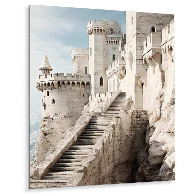 «Castles Minimalist Majesty VI», reproduction d'art en métal, H 40 po x l 30 po x P 1 po