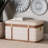 Baxton Studio Brenner Modern Transitional Beige Faux Shagreen Storage Trunk
