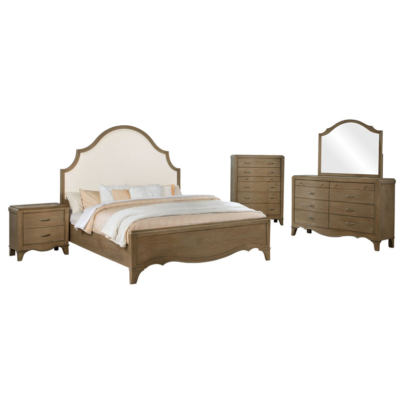 Ensemble de chambre avec grand lit 5 pièces Achillee, Grand lit