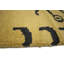 Tapis oriental tribal beige doré-371097409