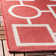 Arneshia Geometric Red/Bone Area Rug