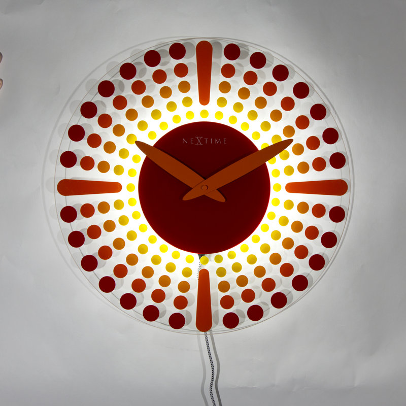 Gowanda Glass Wall Clock, Red