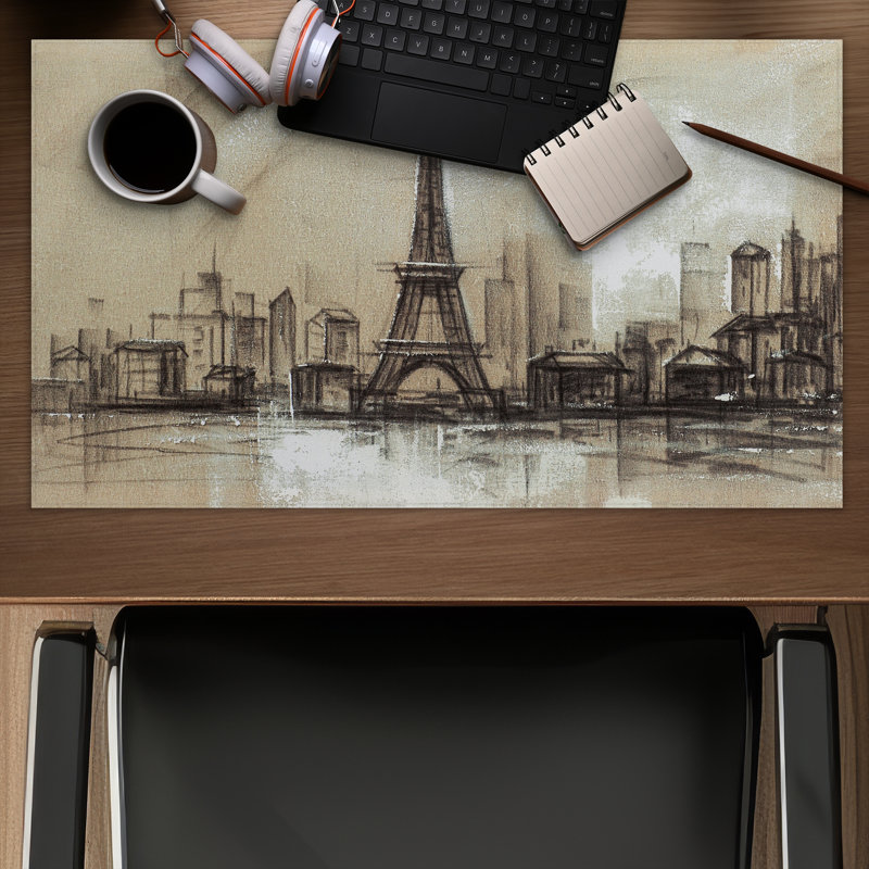 Eiffel Tower Sketch - Architecture Gaming Mat for Home Decor