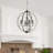 16'' Chrome Contemporary Chandelier for Foyer, Hallway, Bathroom – LED Compatible 4-Light with E12 Bulb Base
