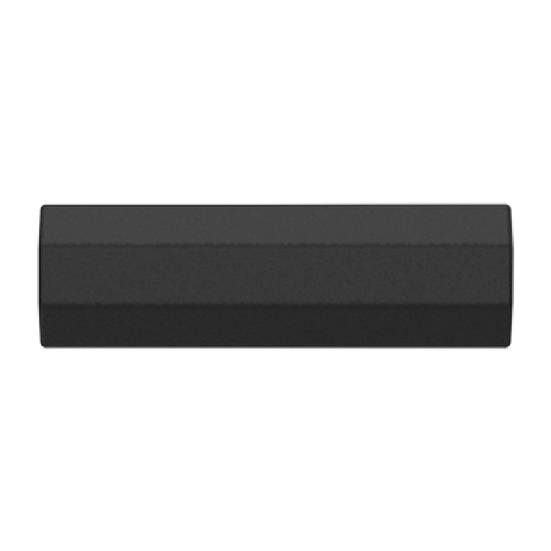 4416 Octagonal Knob, 1.5", Satin Black