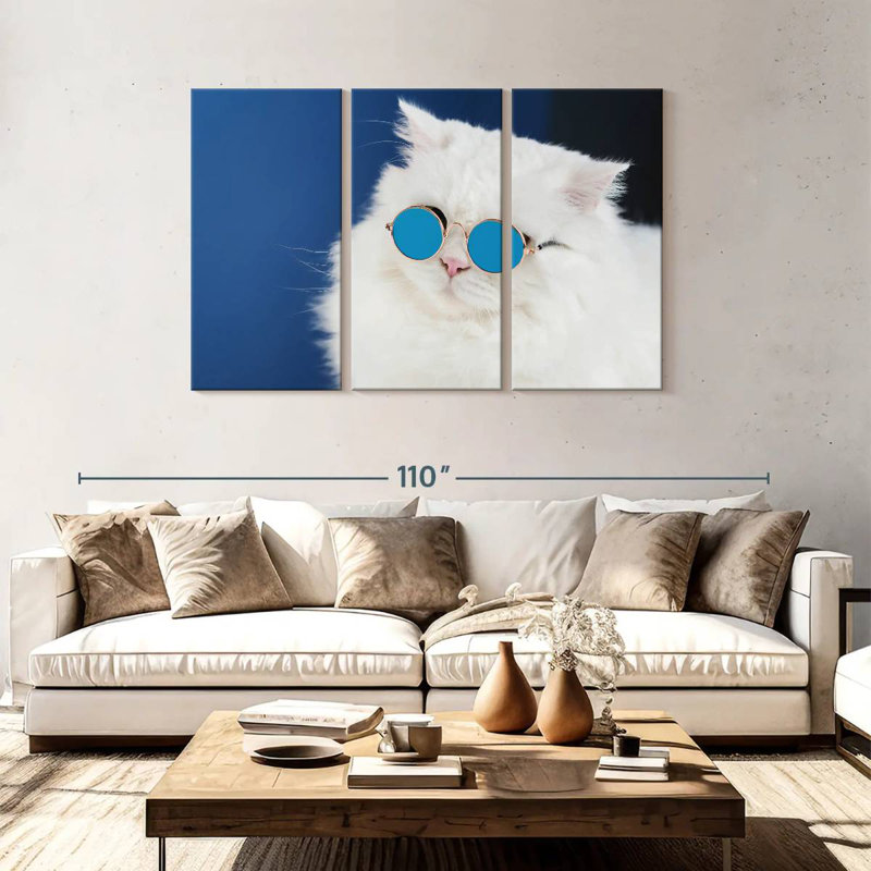 Brampt Cat Glasses, 48" H x 74" W