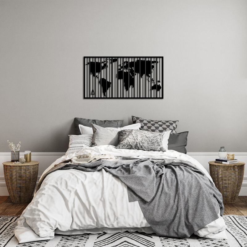 Industrial Cities & Countries Wall Decor on Metal, 113cm H x 60cm W x 1.5cm D