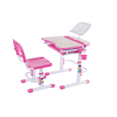 Ensemble de bureau d'écriture avec porte-livre et chaise Dudley