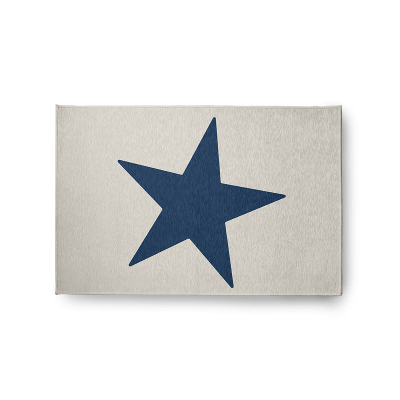 Tapis bleu marine à tissage plat Petersfield, Rectangle 2 pi x 3 pi