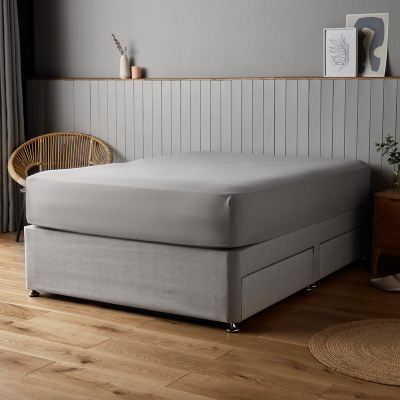 Silentnight Supersoft Fitted Sheet, Dove Grey, Single (3')