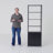 Jayger Industrial Bookcase with File Cabinet Drawers-2061042467-2059546082