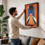 Bowling Alley Vanishing Point Retro 1 Piece Single Picture Frame Wall Art-136578710-136578711