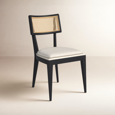 Octavia 19.75'' H Upholstered Cane Back Side Chair
