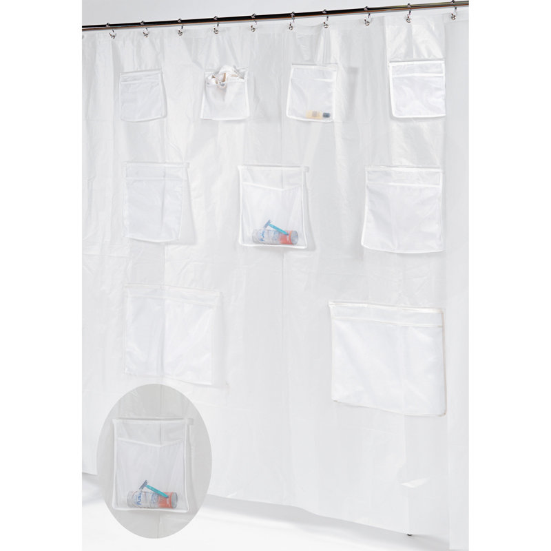 Vinyl Shower Curtain, Frosted Clear