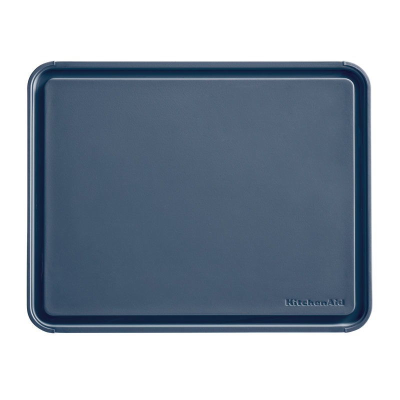 Kitchenaid Classic Non-Slip Poly Cutting Board, 11X14 Inch, Ink Blue