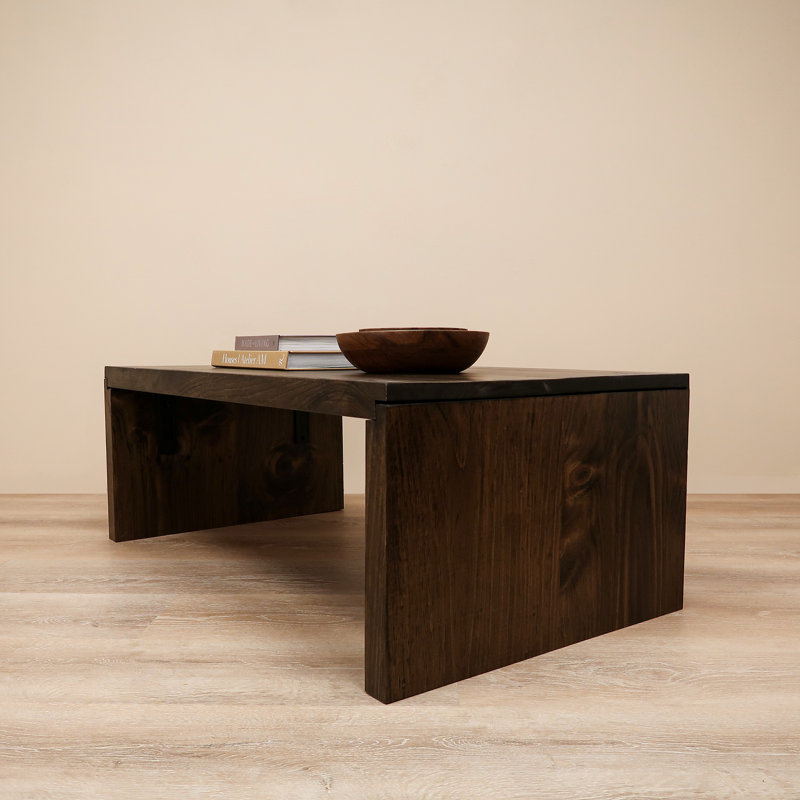 Table basse en bois massif Branda, H 16 po x L 36 po x l 16 po, Chêne