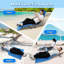 Chaise de plage pliante basse avec repose-pieds pour adultes 265Lbs Chaise de plage à haut dossier portable avec porte-gobelet Léger pour l'extérieur-1461511312