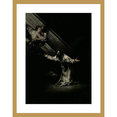 «Christ on the Mount of Olives» par Francisco de Goya - Estampe numérique encadrée