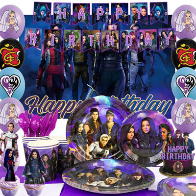 Descendants Birthday Party Supplies and Descendants Party Tableware Sets