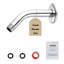 Bras de pomme de douche avec bride 6 pouces fixation murale en acier inoxydable finition chrome