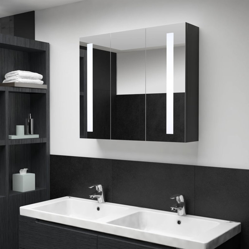 Kantor Surface Framed Mirrored Bathroom Cabinets with Mirror and 5